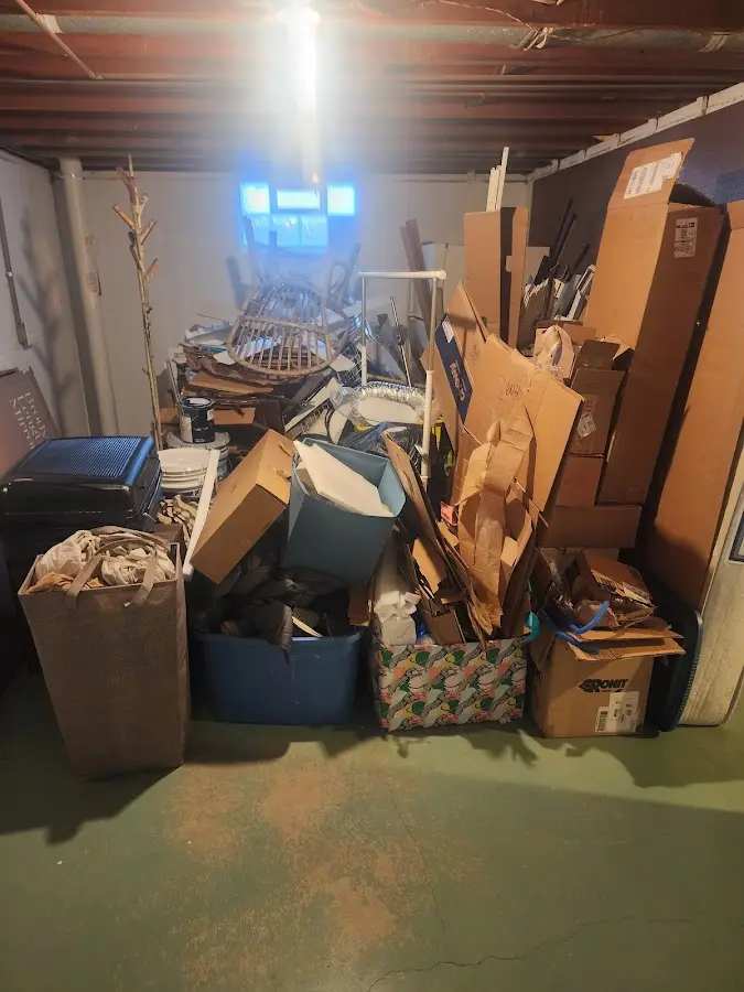 Roll-off dumpster container at job site for 2 Yard Dumpster Rental in Mount Hood Villages